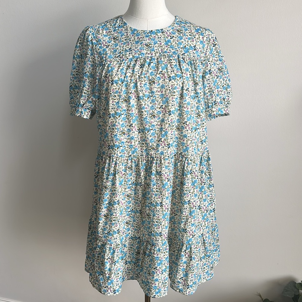 NWT Tuckernuck Hyacinth House Floral Cottagecore Tiered‎ Babydoll Mini Dress XS